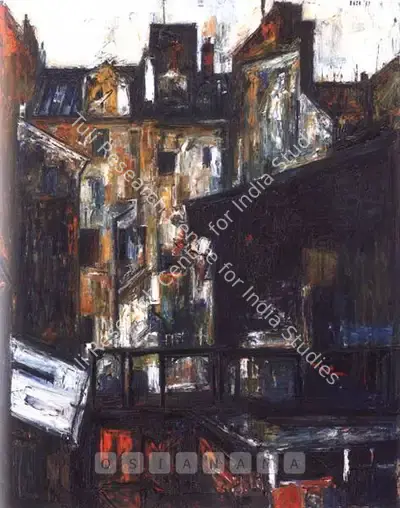 S.H. Raza (Artist), Untitled, 1957, Painting