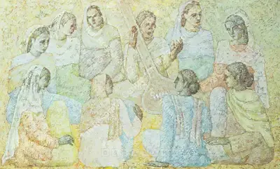 Imam Ali (Artist), Musical Gathering, 1975, Painting