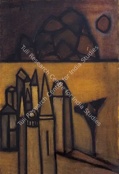 Akbar Padamsee (Artist), Landscape, 1953, Painting