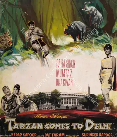 Surinder Kapoor (Producer), Tarzan Delhi Me, 1965, Showcard