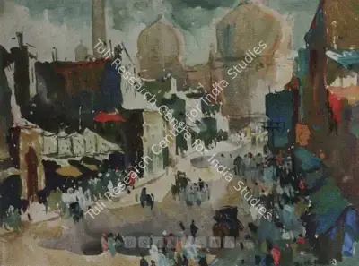 S.H. Raza (Artist), Untitled, 1945, Painting