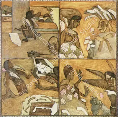 Subramanyan, K.G. (Artist). The Blind Man and the Black Muse, n.d. | Painting, So.Bom/26.03.89