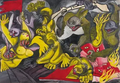 Chittaprosad (Artist). Untitled (Bangladesh War). Gouache on paper, 1971 | Painting  | 00867620