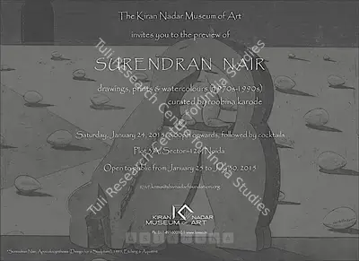Surendran Nair (Artist), Surendran Nair, 2015, Solo Exhibition Invitation