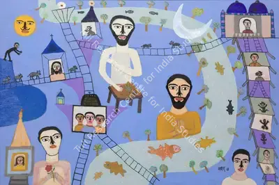 Madhavi Parekh (Artist), The River in My Village, 2018, Painting
