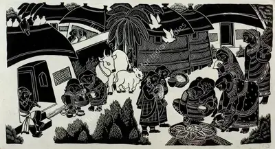 Chittaprosad (Artist), Untitled, Drawing