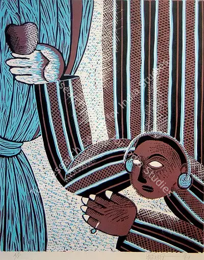 Dharmanarayan Dasgupta (Artist), Untitled, 1987, Graphic Art