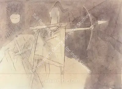 Ganesh Pyne (Artist), Untitled, 1968, Painting