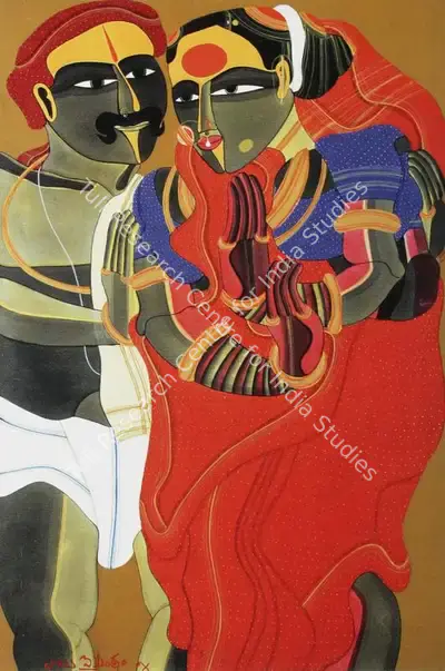 Thota Vaikuntam (Artist), Telangana Couple -III, 2004, Painting