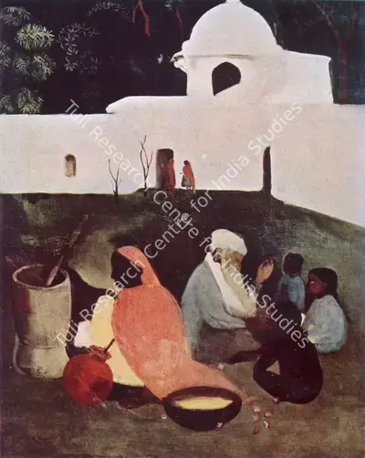 Amrita Sher-Gil (Artist), Ancient Story Teller, 1940, Painting