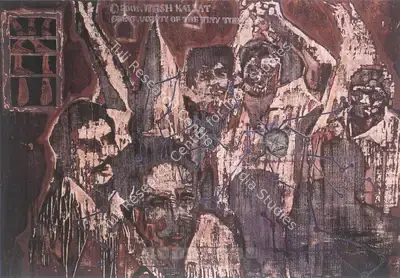 Kallat, Jitish (Artist). Great Anxiety Of The Tiny Toe, 2001 | Painting, Sa.Onl/06.05.04, 2001