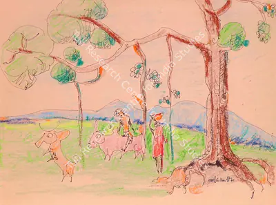 J. Sultan Ali (Artist), Serenity, 1945, Drawing