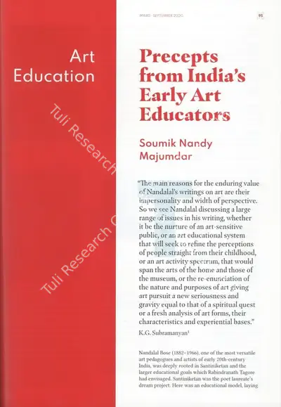 Soumik Nandy Majumdar (Essayist), Precepts from India's Early Art Educators, 2020, Essay