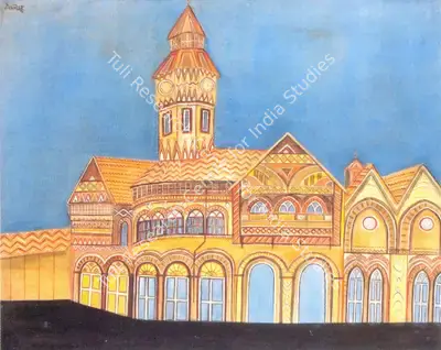 Nayanaa Kanodia (Artist), Building, 1991, Painting