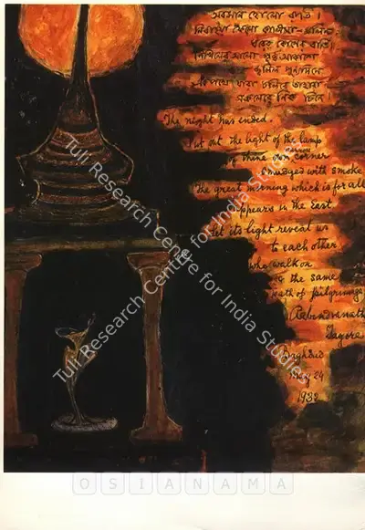 Rabindranath Tagore (Artist), Rabindranath Tagore, 1987, Solo Exhibition Invitation