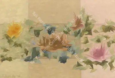 Jehangir Sabavala (Artist), Untitled (Waterlilies), 1966, Painting