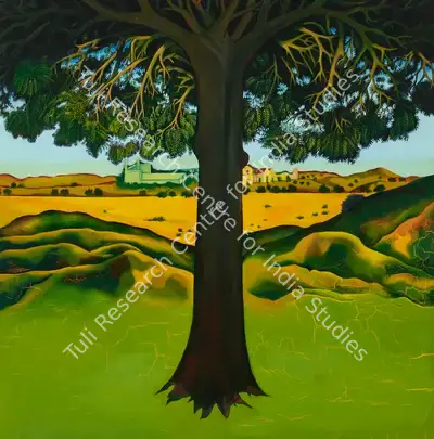 G.M. Sheikh (Artist), Portrait of a Tree, 1975, Painting