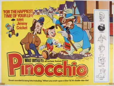 Ben Sharpsteen (Director), Pinocchio, 1940, Poster