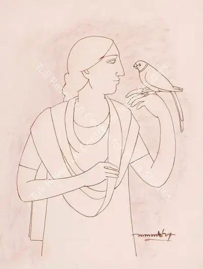 Lalu Prasad Shaw (Artist), Untitled, 1997, Drawing