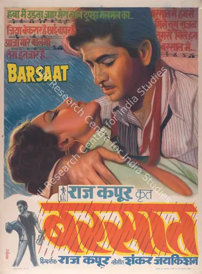 Raj Kapoor (Producer), Barsaat, 1949, Full Sheet Poster