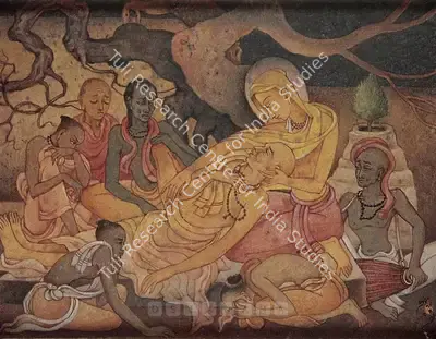 Pran Pal (Artist), Chaitanya & Death Of Disciple, 1935, Painting