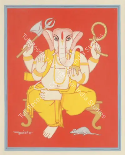 Lalu Prasad Shaw (Artist), Ganesha, 2017, Painting
