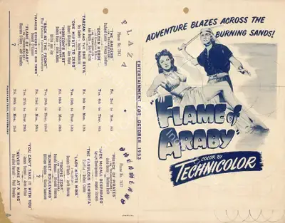 Charles Lamont (Director), Flame of Araby, 1951, Handbill