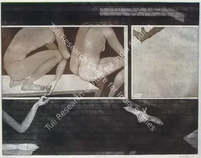 Anupam Sud (Artist), Windows II, 1975, Graphic Art