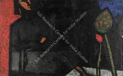 S.H. Raza (Artist), Woman with a Tree, 1953, Painting