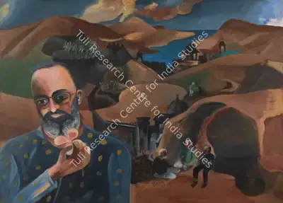 Bhupen Khakhar (Artist), Untitled (Champaner), 1996, Painting
