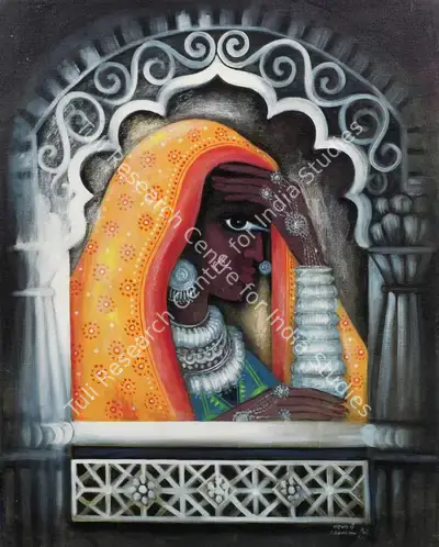 Laxman Pai (Artist), Rajasthan Series No 12, 1982, Painting