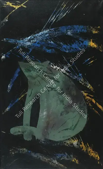 Subodh Gupta (Artist), The Cat, 1990, Painting