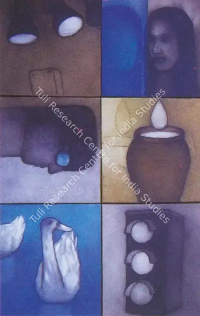 Chandra Bhattacharjee (Artist), Composition, Painting