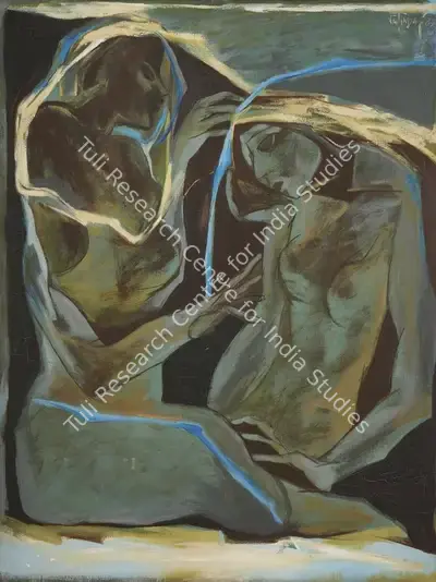 Das, Jatin (Artist). The Healing Touch, 1987 | Painting, AG.Mum/21.03.24, 2024 · Asta Guru
