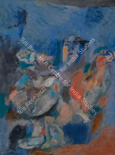 Tyeb Mehta (Artist), Sitting Figure, 1967, Painting