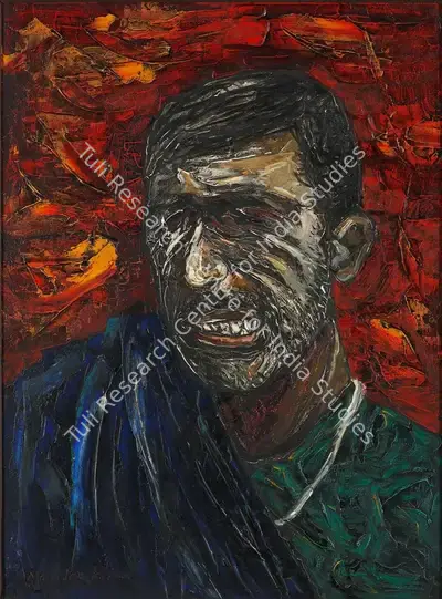 Manu Parekh (Artist), Cry (Bhagalpur Portraits), 1990, Painting