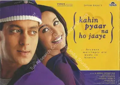 Narendra Bajaj (Producer), Kahin Pyar Na Ho Jaye, 2000, Song-Synopsis Booklet