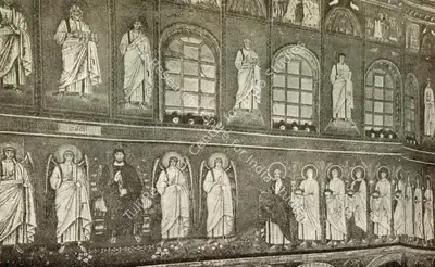 Unknown (Artist), Enthroned Christnwith Angels and Martyrs, 0550, Mosaic