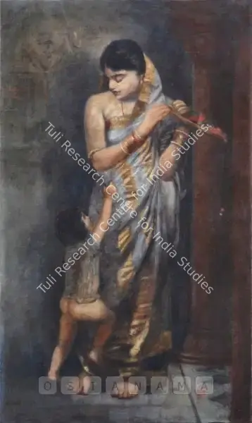 Hemendranath Mazumdar (Artist), Mother & Child, 1935, Painting