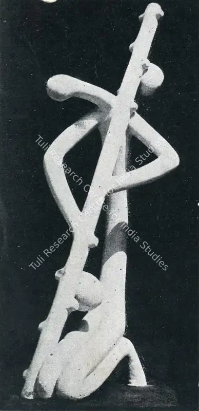 Dhanraj Bhagat (Artist), Veena Player, 1953, Sculpture
