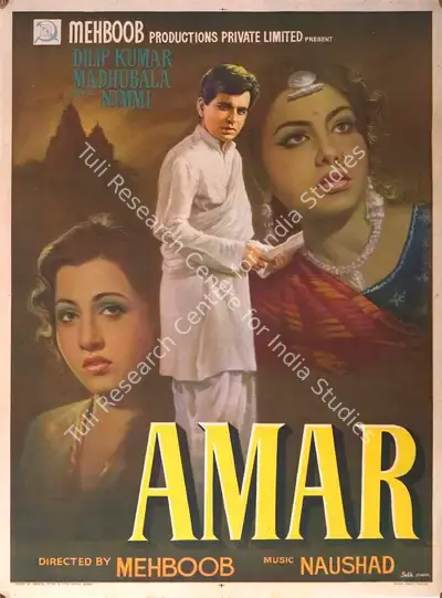Mehboob (Producer), Amar, 1954, Full Sheet Poster