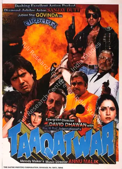 Bobby Raaj (Producer), Taaqatwar, 1989, Full Sheet Poster