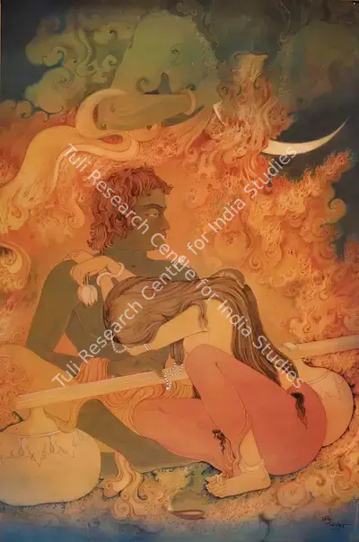 Sanat Chatterjee (Artist), Disturbance, 1964, Painting