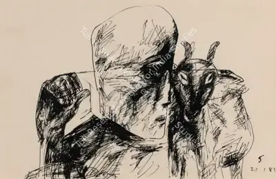 Somnath Hore (Artist), Untitled, 1981, Drawing