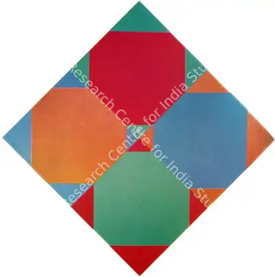 Max Bill (Artist), Complementary Horizontal-diagonal-squares, 1964, Painting