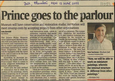 Laiq Qureshi (Reporter), Prince Goes To The Parlour, 2006, Newspaper Clipping