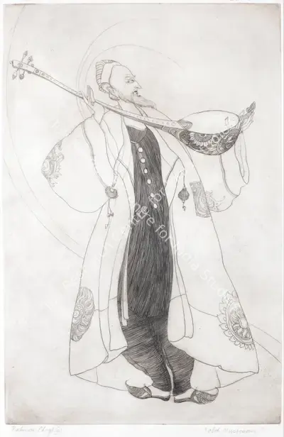 M.A.R. Chughtai (Artist), Old Musician, Graphic Art