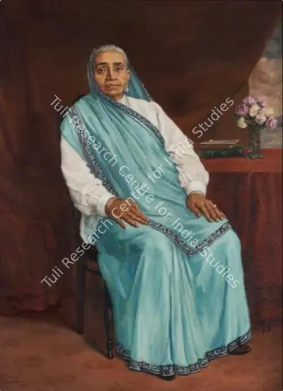 Pithawala, M.F. (Artist). Portrait of Lady Pirojbai Sapurji Bharucha, 1936 | Painting, Pu.Mum/18.11.21, 2021 · Pundole