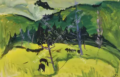 H.A. Gade (Artist), Pachmarhi, 1950, Painting