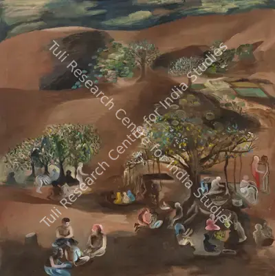 Bhupen Khakhar (Artist), The Banyan Tree, 1994, Painting